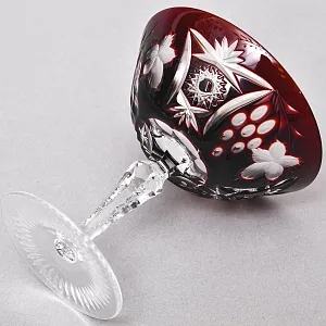 Полный Набор - 8 штук, Хрустальных Фужеров для Мартини или Шампанского серия «Виноград», NACHTMANN Германия 60 гг.