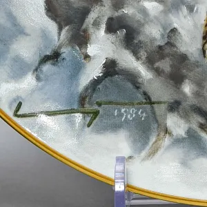 Коллекционная Фарфоровая Тарелка - Блюдо «Дикая Природа. Глухарь и глухарка», KAISER Германия. 