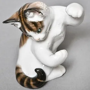  Коллекционная Фарфоровая статуэтка «Игривый Котенок», ROSENTHAL Германия - 1957 год. 