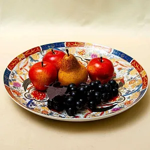 Большое Коллекционное Блюдо - Тарелка «ПТИЦЫ ФЕНИКС», Фарфор Китай, середина ХХ века.