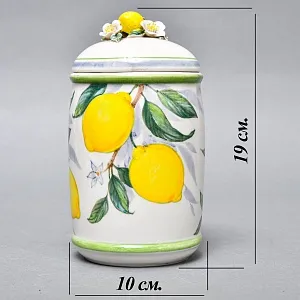 Авторский Чайный сервиз на 4 персоны «Лимоны», фарфор, ручная роспись, Гжель Россия -2000 г..