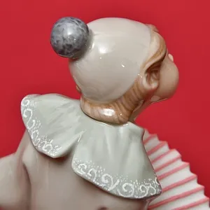 Коллекционная Фарфоровая статуэтка «Маленький клоун с аккордеоном», Lladro Испания, 1971 - 1981 годы.