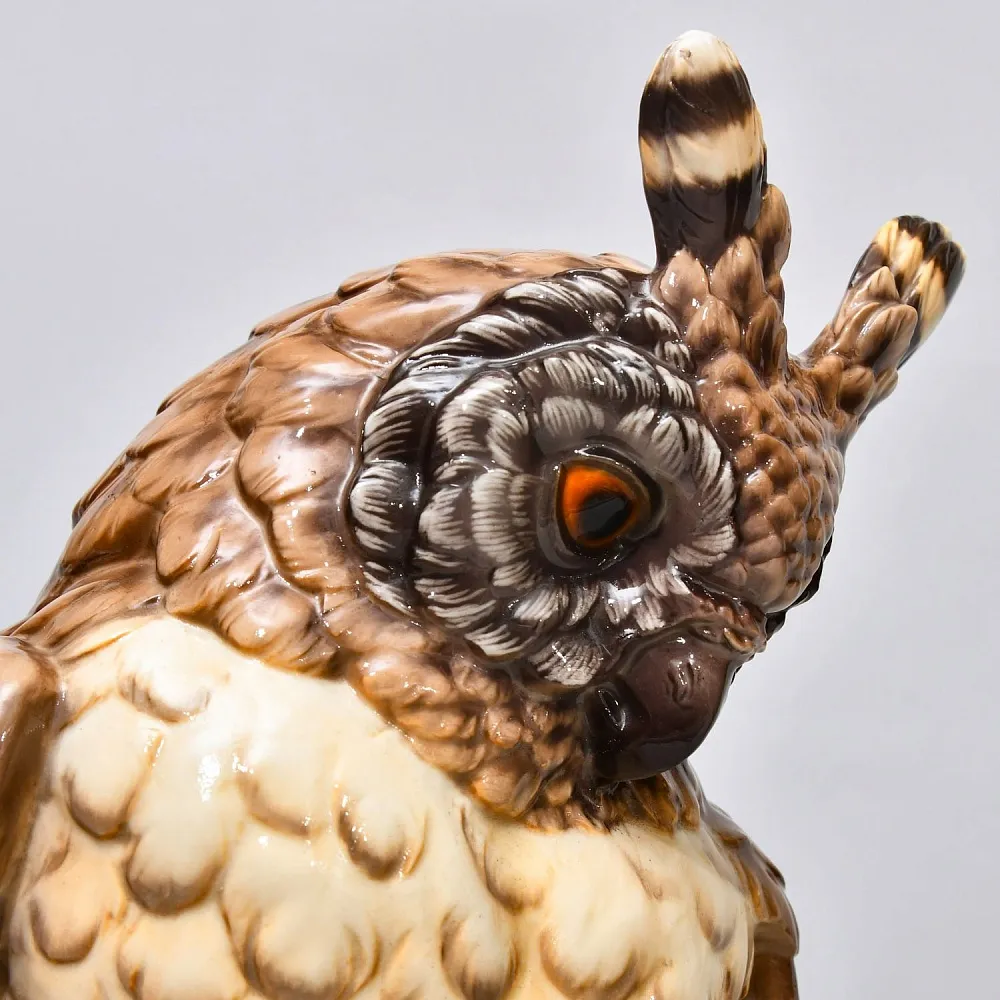 Редкость! Большая Фарфоровая статуэтка «Птица. Филин», Nymphenburg  Германия, 1949 - 1975 годы.