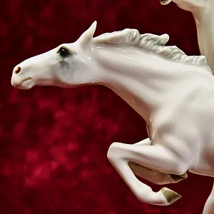 Коллекционная Фарфоровая Статуэтка «БЕГУЩИЕ ЛОШАДИ», Hutschenreuther,  Германия, 1968-1970 гг.
