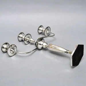 Пара Больших Антикварных Канделябров Подсвечников Silverplated, SHEFFIELD Англия начало ХХ век.