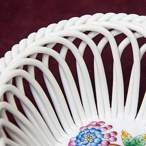 Фарфоровая Розетка - Вазочка - Конфетница «VICTORIA», HEREND Венгрия, вторая половина ХХ века. 