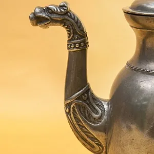 Редкость! Антикварный Классический Оловянный Кофейник на 1 литр Бельгия, ХIХ век.