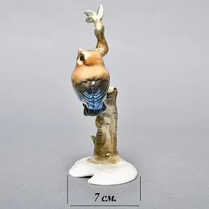 Коллекционная Фарфоровая статуэтка «Птица. Птенец на ветке», Hutschenreuther Германия, 1955 - 1968 годы.