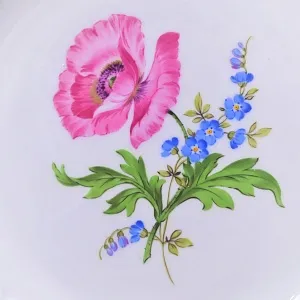 Сервировочная Тарелка - Блюдо - Сухарница «МАК», Фарфор MEISSEN Германия.