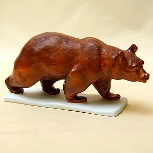 Редкость! Авторская фарфоровая статуэтка «БУРЫЙ МЕДВЕДЬ», Wallendorf Германия - 1963 год..