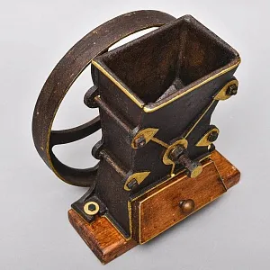 Большая Антикварная Чугунная Ручная Механическая Мельница №5, RAPIDE Германия начало ХХ века. 