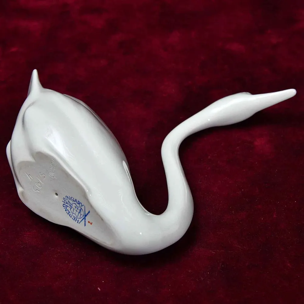 Коллекционная Фарфоровая статуэтка «Белый Лебедь», HEREND, Венгрия, 80-е годы ХХ века.