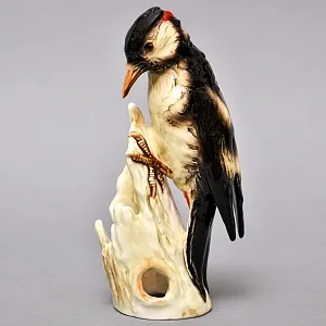 РЕДКАЯ!!! Птица - Фарфоровая Статуэтка «ДЯТЕЛ», GOEBEL Германия - 1972 год.