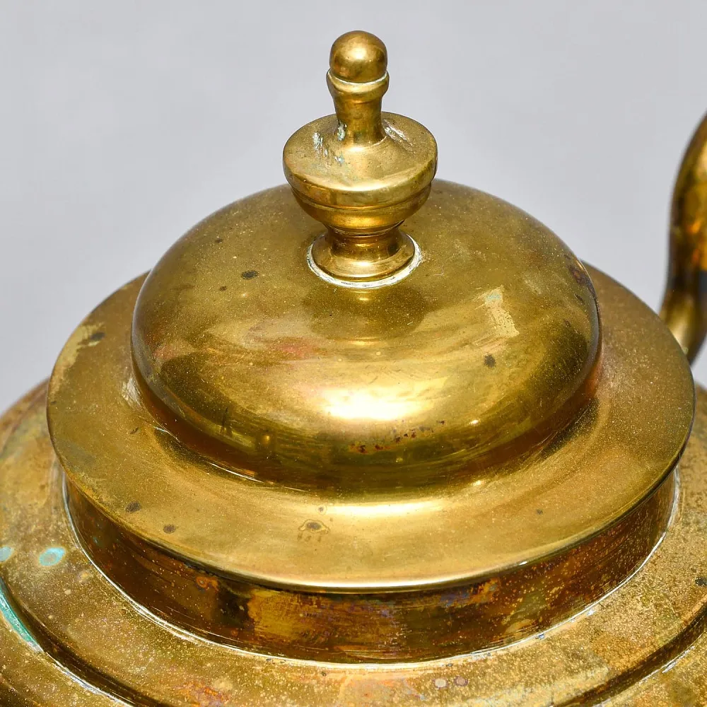 Антикварный Латунный Кофейник - Чайник - Кувшин на 3,5 литра, Франция начало ХХ века.