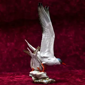 Редкость! Фарфоровая Статуэтка «Птицы - Чайки - Две крачки», Hutschenreuther Германия - 1955 год.