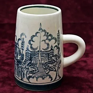 Большая Фаянсовая Агитационная Кружка «30 лет ВДНХ» ЗиК Конаково -1969 год.