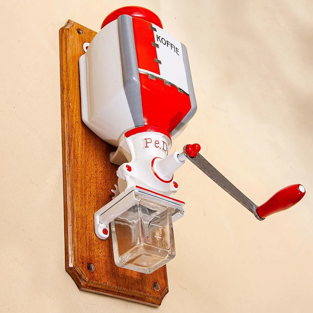 Винтажная Настенная Ручная Кофемолка в стиле АРТ-Деко, Голландия PeDe, середина ХХ века..