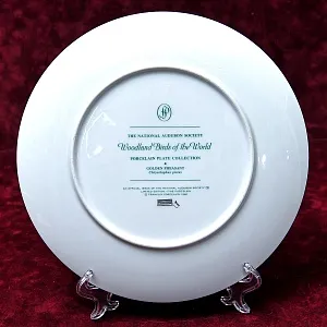 Коллекционная Тарелка - Блюдо «Золотой Фазан» Фарфор, Franklin Porcelain США -1980 год.