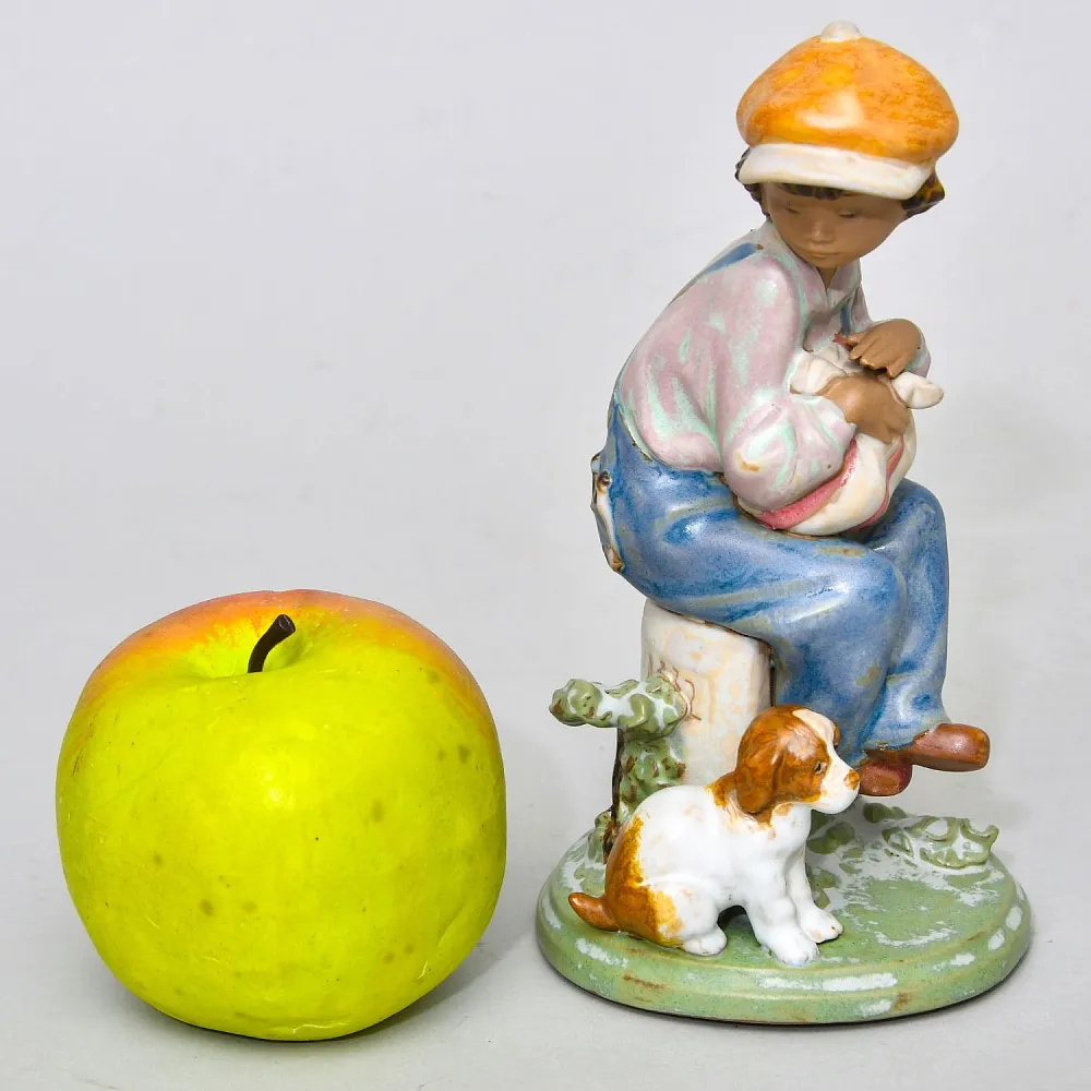Фарфоровая статуэтка «Хулиган с собачкой», Lladro серия Грес, Испания 1994 - 1998 года.