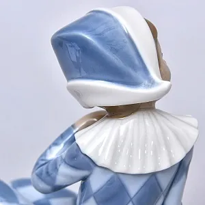 Коллекционная Фарфоровая статуэтка «Маленький Арлекин B», Lladro Испания, 1980 - 1985 годы.