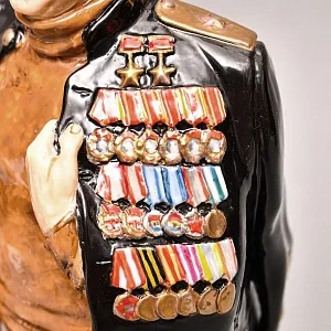 Коллекционная Авторская Статуэтка «Советский Исследователь Арктики - Папанин И.Д.», фарфор, Россия. 