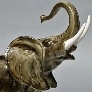 Коллекционная Фарфоровая статуэтка «Идущий СЛОН», Hutschenreuther Германия, 1955 -1968 годы. 