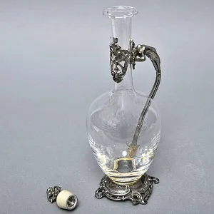 Роскошный Старинный Хрустальный Графин - Декантер в стиле Модерн, Франция первая половина ХХ века.