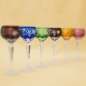 Шесть Бокалов из Цветного Хрусталя «Виноград», NACHTMANN Германия, 60 -е годы ХХ века.