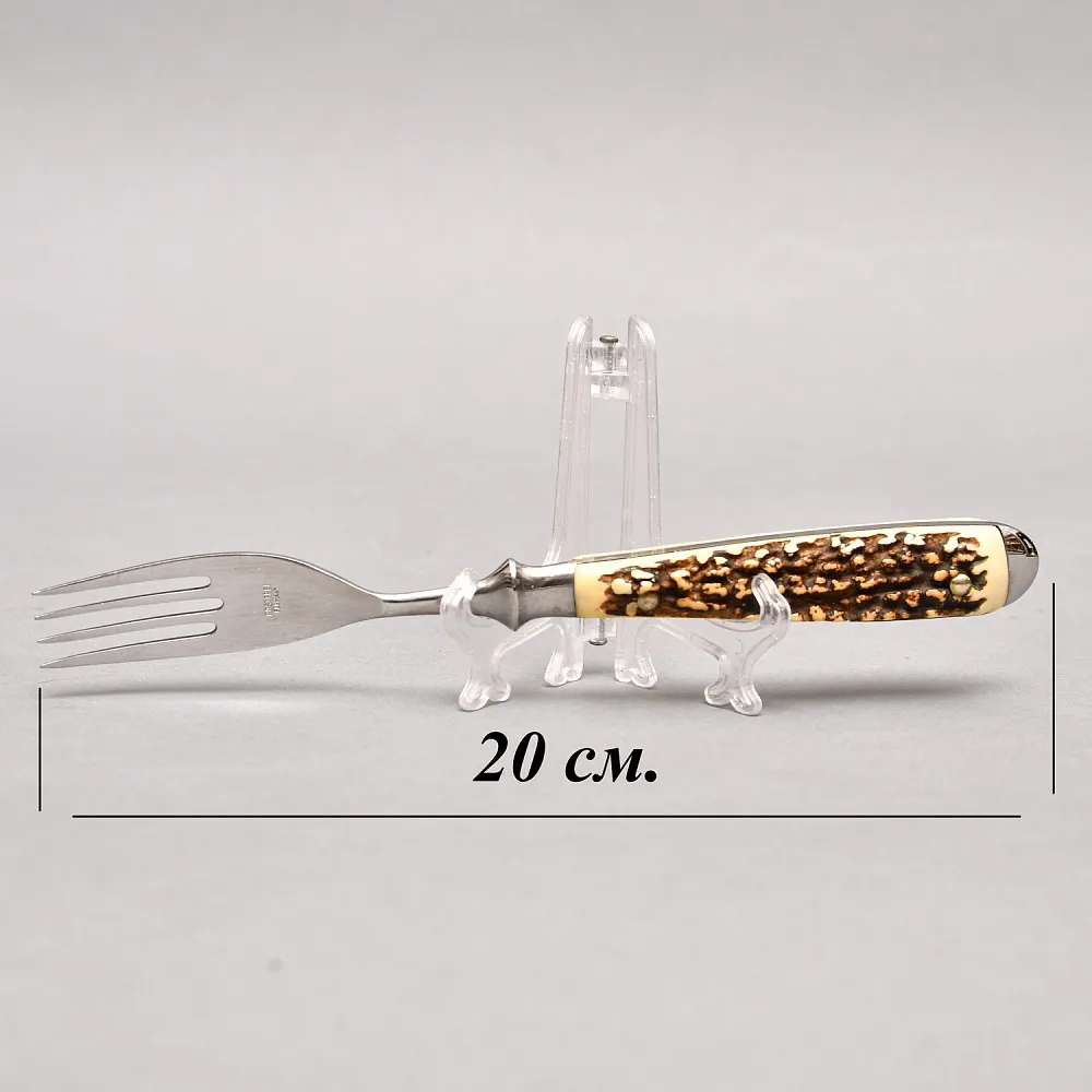 Редкость! Большой Сервировочный Набор для стейка «Охота», Германия, ANTON WINGEN Solingen, 50 -е гг.