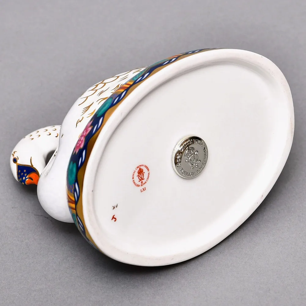Коллекционное Пресс - Папье, Фарфоровая Статуэтка «ЛЕБЕДЬ», Royal Crown Derby Англия.