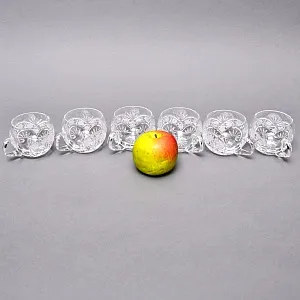 Винтажный Набор Хрустальных Чашек - Кружек Trischler Winterhalder Германия 70-е гг. 