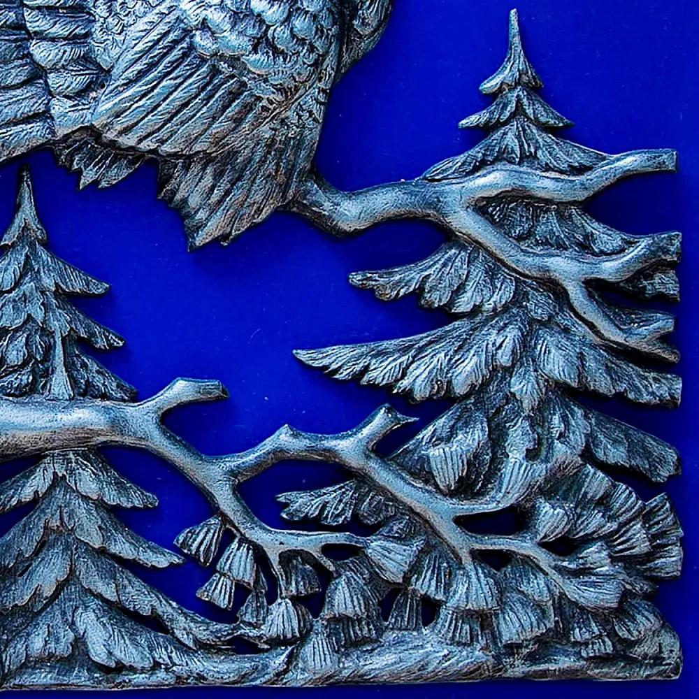 Настенное Панно «Охота - Глухарь на ветке» с функцией Ночника,  Германия 60гг.