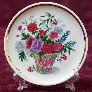 Набор из Трёх Декоративных Тарелок «ЦВЕТЫ ЛЕТА» Фарфор Vohenstauss Германия D-10 см.