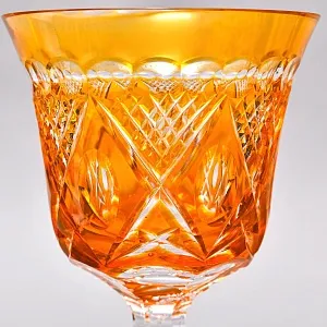 Хрустальный Бокал для вина жёлтого цвета, Karl Klokotschnik Германия -70 гг. 