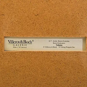 Картина - Панно - Фарфоровая Плакетка «Борис Годунов - Татьяна», Villeroy&Boch. Германия - 1982 год.