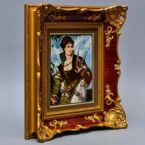 Фарфоровый Пласт - Картина - Панно «Охота - Дама с соколом»,  ROSENTHAL германия, 1981 - 1993 годы. 