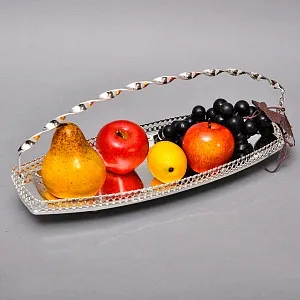 Винтажная Сухарница - Конфетница - Фруктовница, Метал Silverplate, Sheffield Англия, 70-е гг.