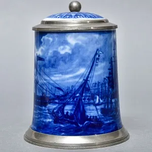 Коллекционная Пивная Кружка «Прибытие почтового парохода», фарфор, Berlin Design Германия -1978 год.