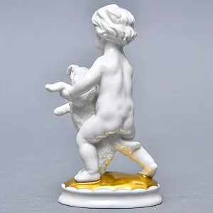 Антикварная Фарфоровая статуэтка «МАЛЬЧИК И ЩЕНОК», ROSENTHAL Германия - 1939 год.