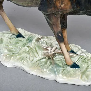 Редкость! Большая Фарфоровая статуэтка «ОЛЕНЬ», ROSENTHAL Германия, 1946 - 1949 годы. 