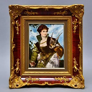 Фарфоровый Пласт - Картина - Панно «Охота - Дама с соколом»,  ROSENTHAL германия, 1981 - 1993 годы. 