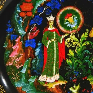 Коллекционная Тарелка «Сказка - КАМЕННЫЙ ЦВЕТОК» Фарфор - ЛФЗ, СССР - 1990 год.