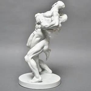 Редкость! Большая Фарфоровая статуэтка «Cпортсмены. БОРЦЫ», HEREND Венгрия, середина ХХ века.