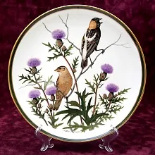 Коллекционная Тарелка - Блюдо «Боболинк или Рисовая Птица» Фарфор, WEDGWOOD Англия 1977 год.