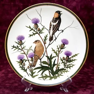 Коллекционная Тарелка - Блюдо «Боболинк или Рисовая Птица» Фарфор, WEDGWOOD Англия 1977 год.
