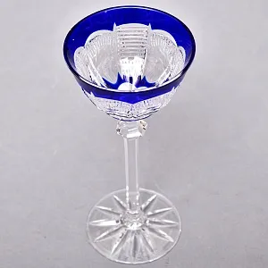 РЕДКОСТЬ! Бокал для вина «Oskar» Цветной Хрусталь, JOSEPHINENHUTTE, Германия, 40 гг.