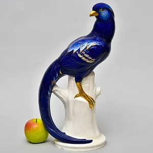 Антикварная Фарфоровая Статуэтка «Птица - Королевский Фазан», VOLKSTED Германия, 30-е гг. ХХ века.