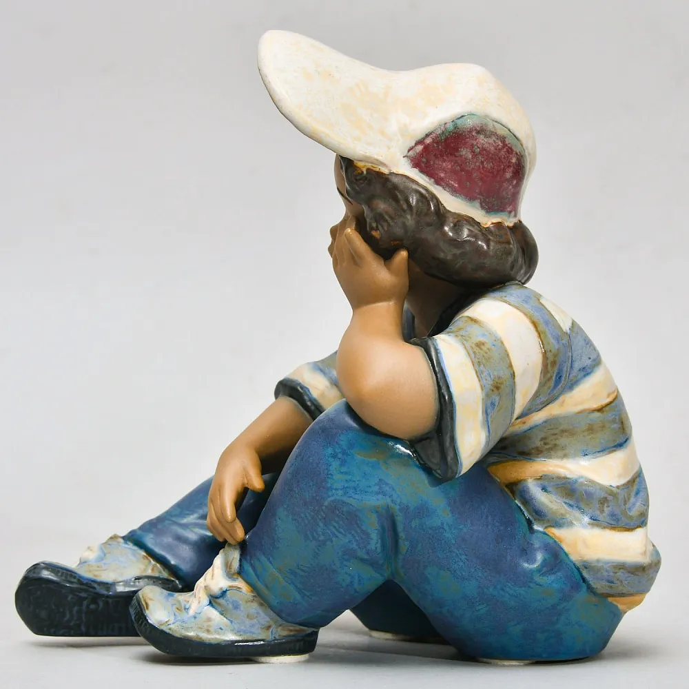 Коллекционная Фарфоровая статуэтка «Длинный день», Lladro серия Грес, Испания.