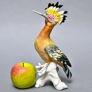 Птица - Фарфоровая статуэтка «Удод» Н -26 см., Карл Энс / Karl Ens Германия, 50-е гг. ХХ века.