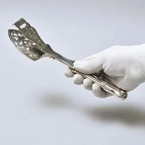 Антикварная Лопатка с фиксатором для подачи готовых блюд, SHEFFIELD Англия, первая половина ХХ века.
